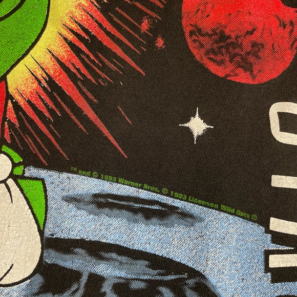 Rare Vintage 1993 Wild Oats Marvin The Martian AOP T-Shirt - Picture 6 of 7